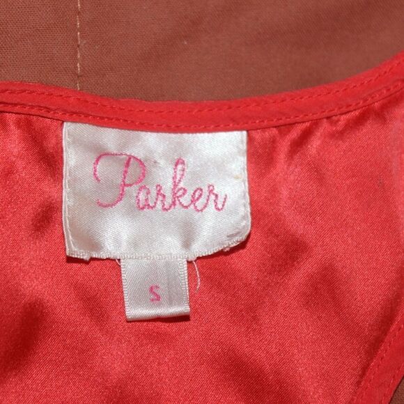 Parker Orange  Silk Mini Dress Women Size Small - Picture 11 of 14